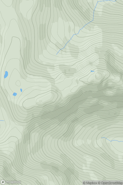 Thumbnail image for Am Bathaich [Glen Shiel to Loch Hourn and Loch Quoich] showing contour plot for surrounding peak
